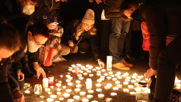 Kerzen für die Ukraine in Wien