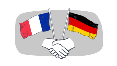 Deutsch-französische Freundschaft - Grafik
