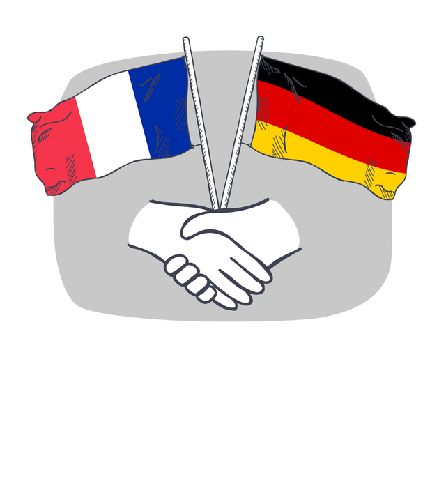 Deutsch-französische Freundschaft - Grafik