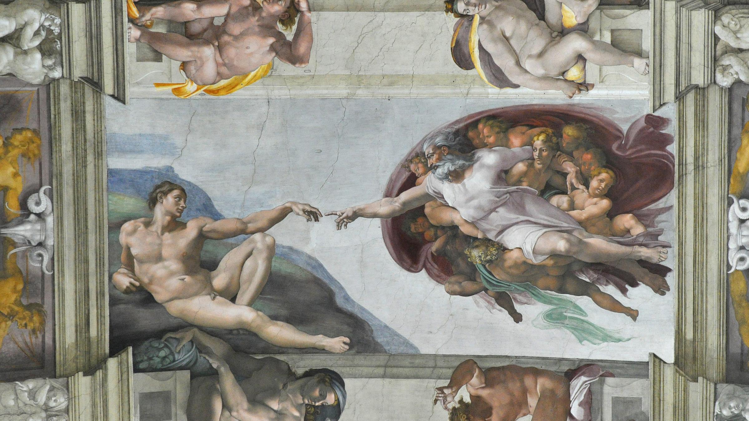 Die Erschaffung Adams in der Sixtinischen Kapelle