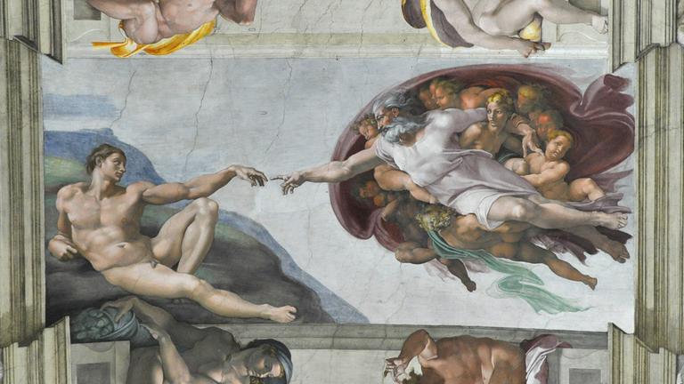 Die Erschaffung Adams in der Sixtinischen Kapelle