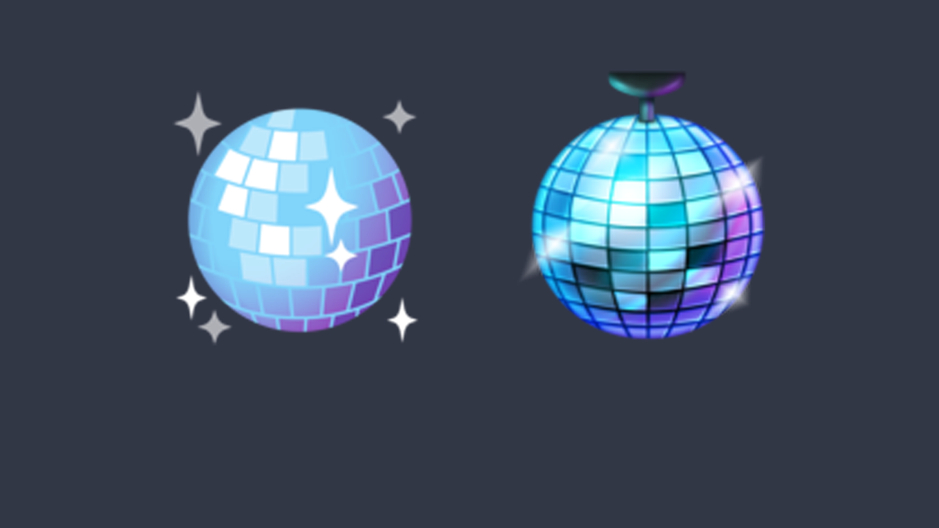Eine Discokugel als Emoji.