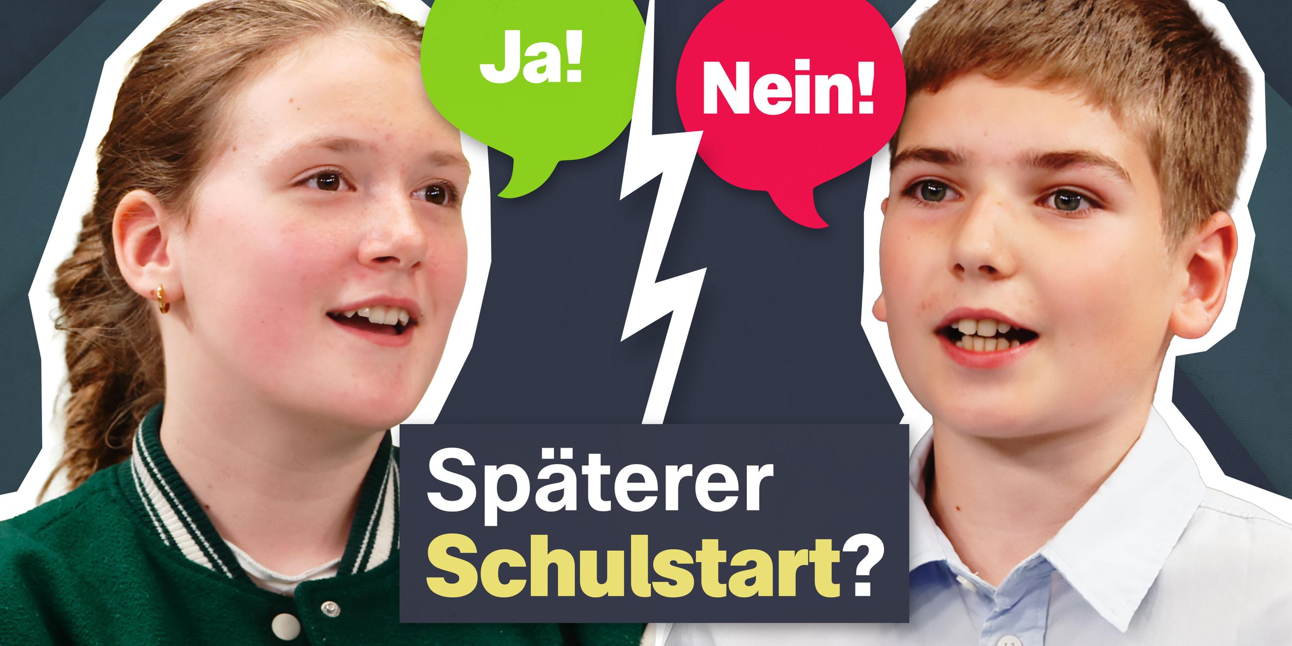 Jugendliche diskutieren darüber, wann die Schule beginnen sollte.