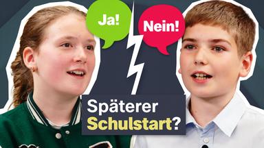 Jugendliche diskutieren darüber, wann die Schule beginnen sollte.