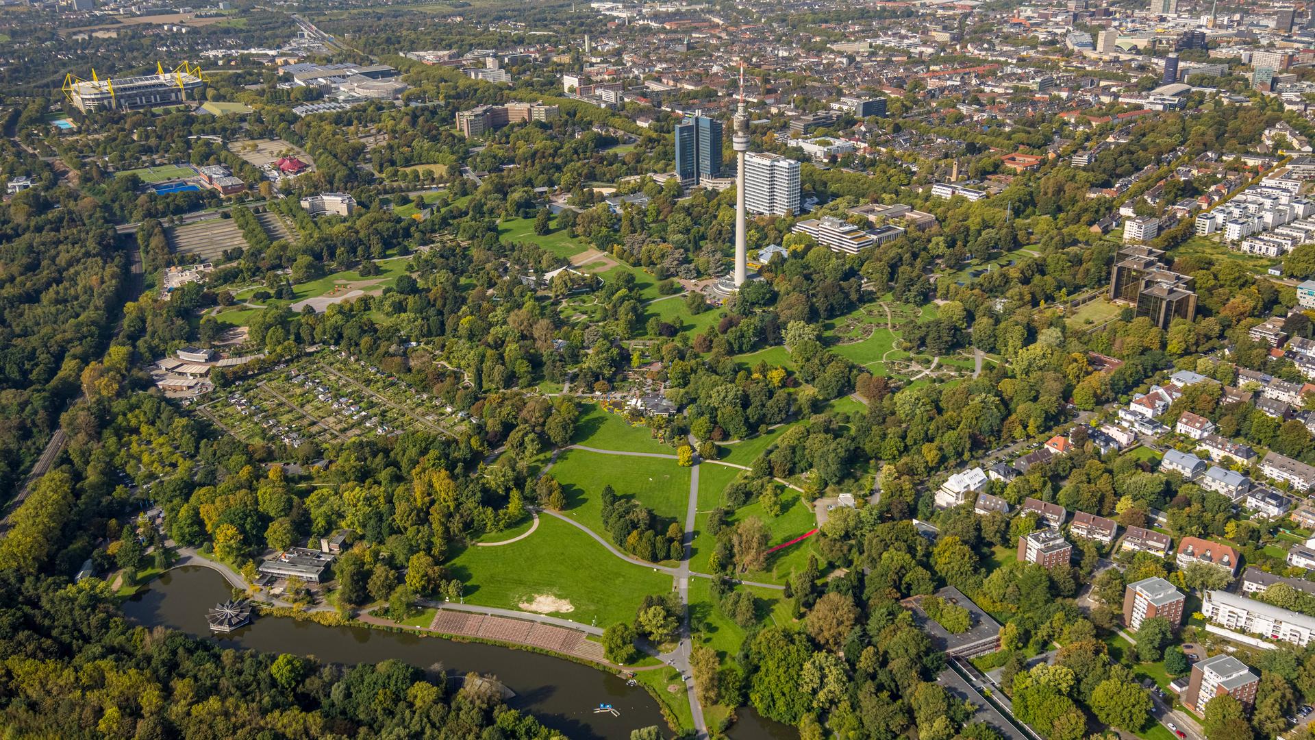 Luftbild vom Westfalenpark in Dortmund