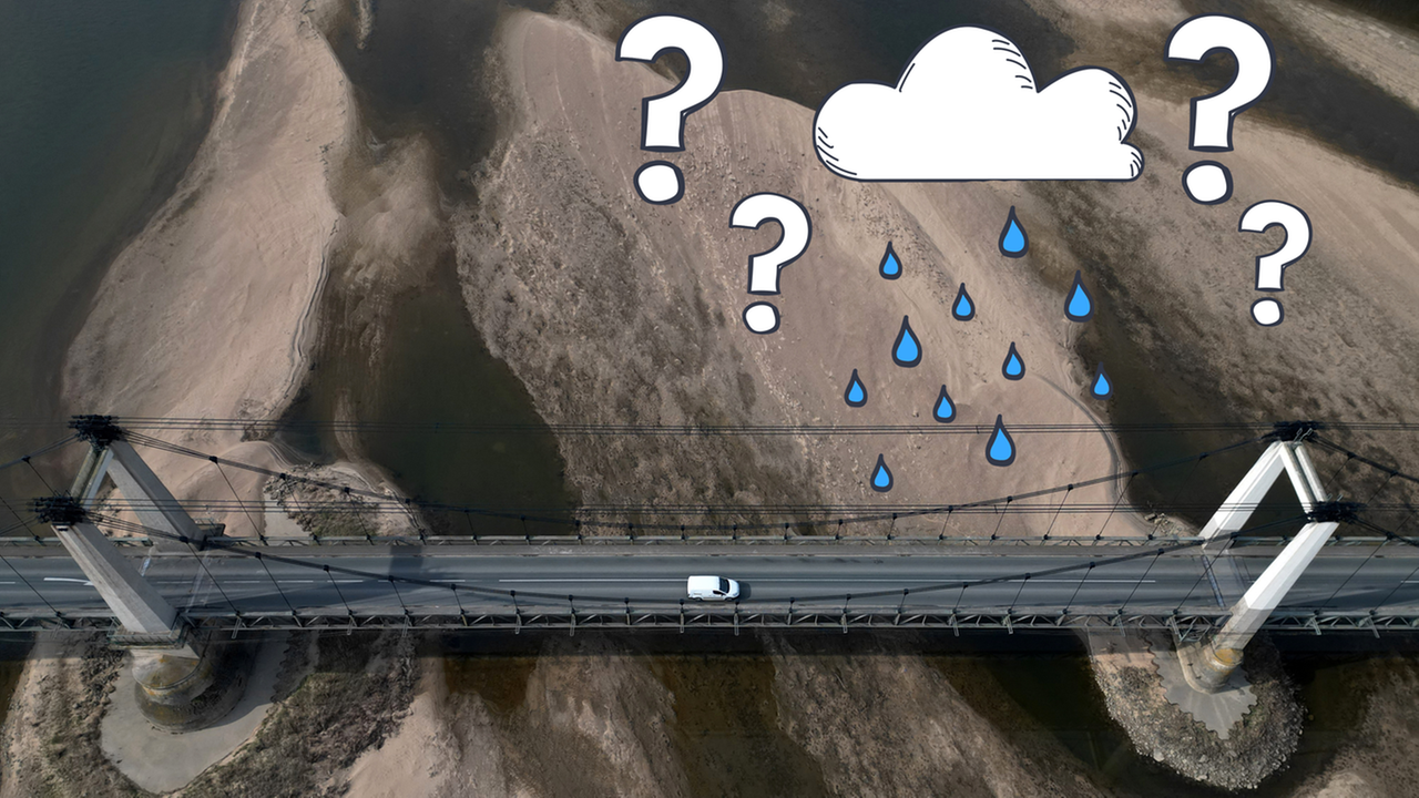 Ausgetrockneter Fluss in Frankreich