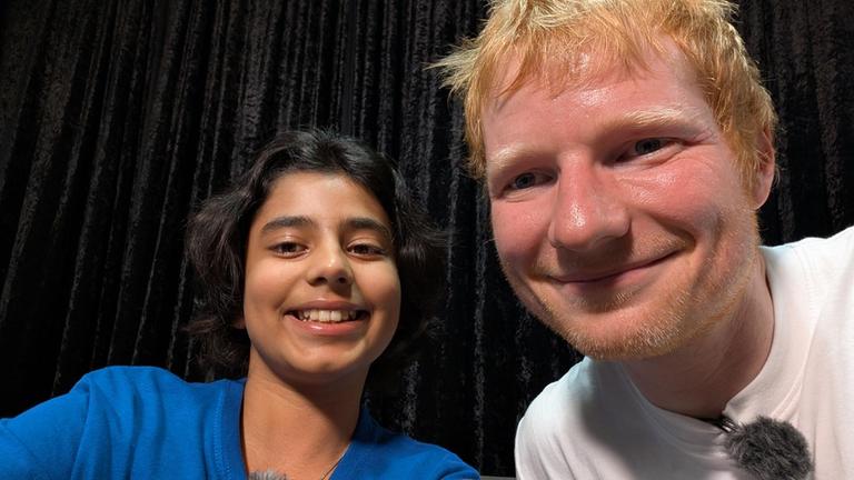 logo!-Kinderreporter Vivaan trifft Superstar Ed Sheeran. Er erzählt, warum er so erfolgreich ist.