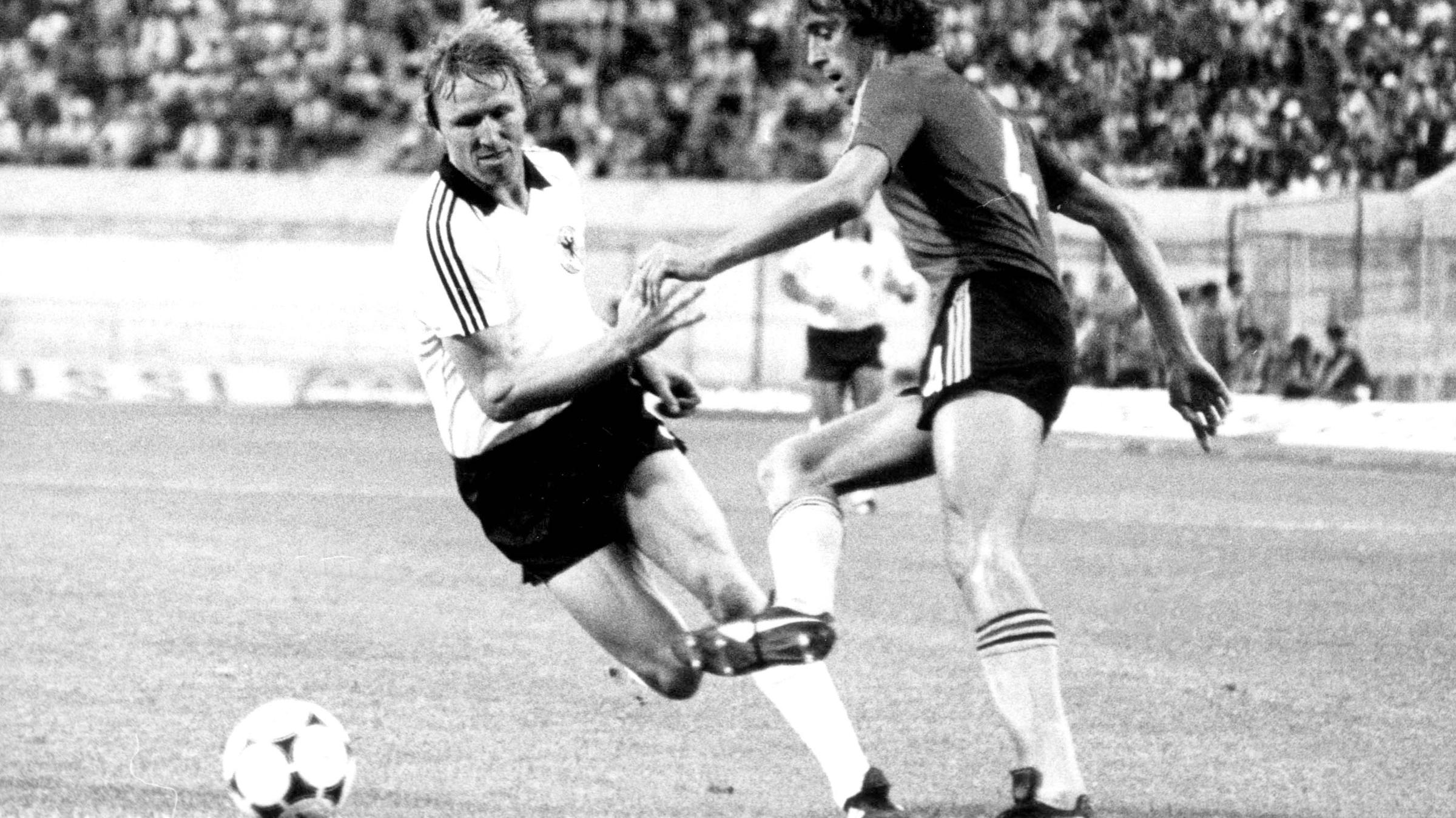 Horst Hrubesch beim EM-Endspiel 1980