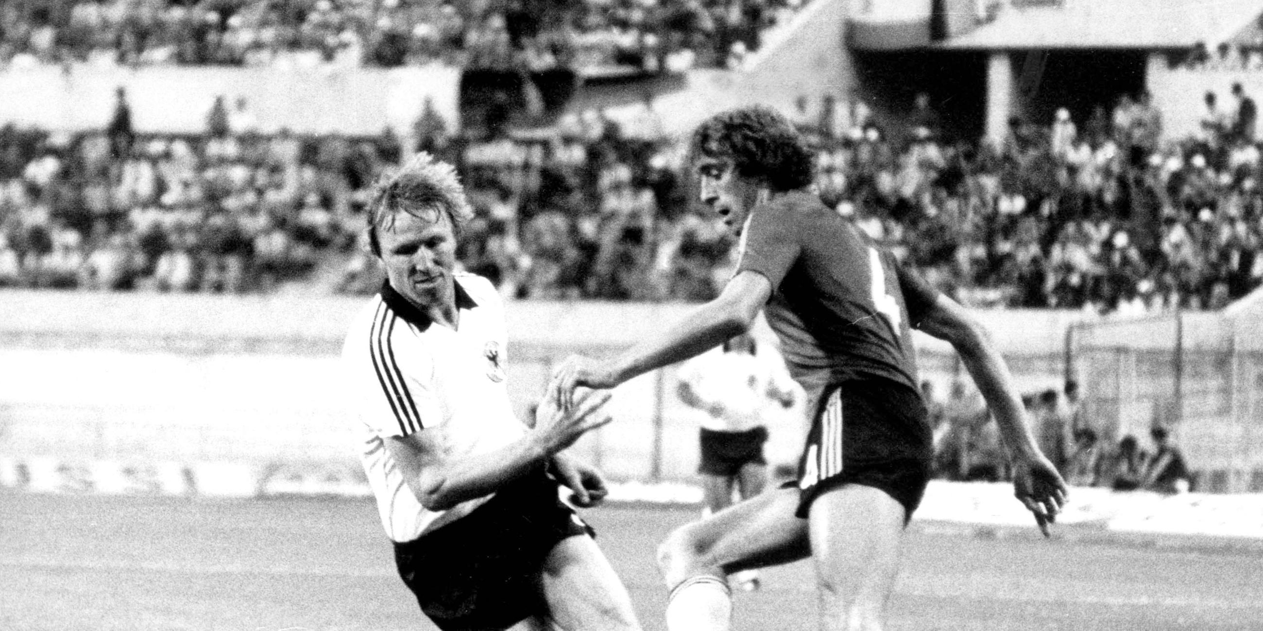 Horst Hrubesch beim EM-Endspiel 1980