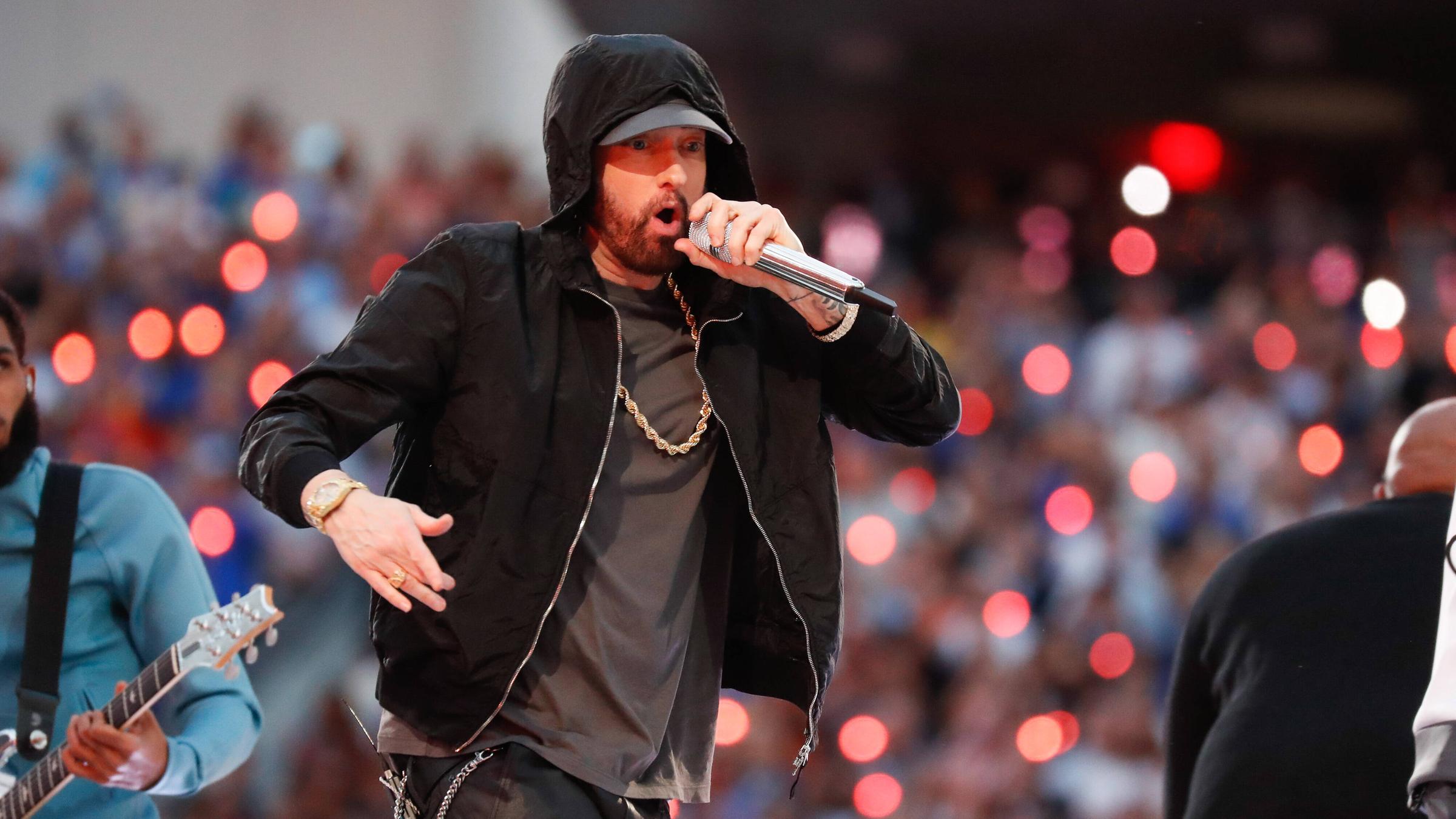 Rapper Eminem bei einem Konzert