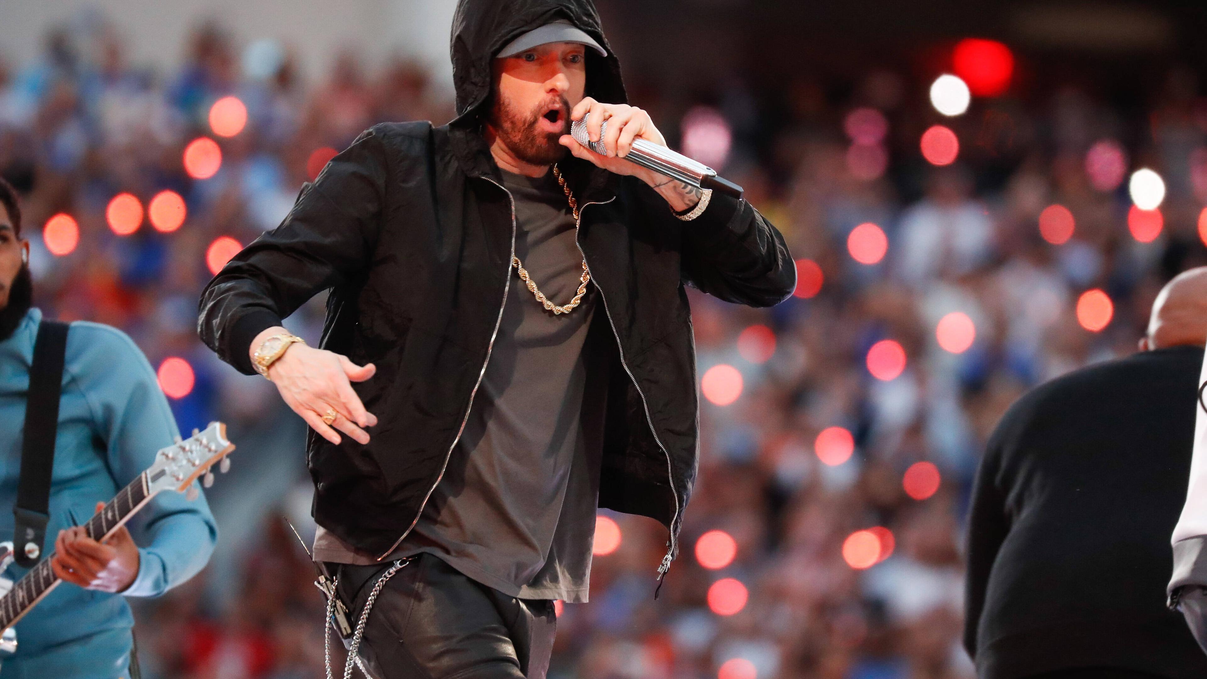 Rapper Eminem bei einem Konzert