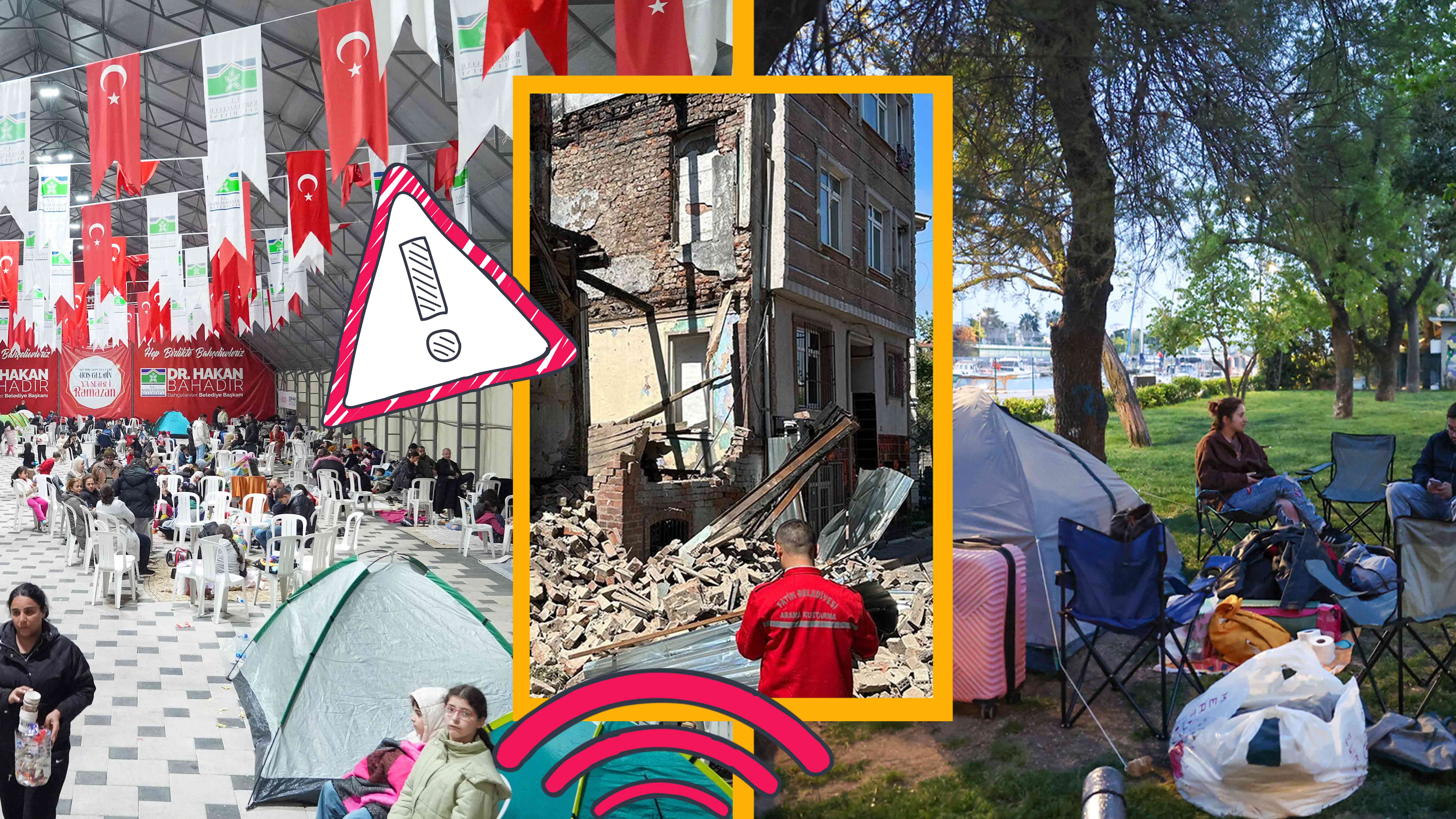 Menschen kampieren in einem Park, nachdem Erdbeben Istanbul und andere Gebiete der Türkei am Mittwoch erschüttert haben. Die Erdbebenserie in der türkischen Metropole Istanbul reißt nicht ab. Der Katastrophendienst Afad meldete am Morgen weitere Nachbeben, darunter eines der Stärke 4,1. Schon am Mittwoch hatte in Istanbul die Erde mehrfach gebebt - kurz vor 13 Uhr Ortszeit registrierte Afad das bislang stärkste Beben der Stärke 6,2 mit einem Epizentrum im vor der Stadt gelegenen Marmarameer. 