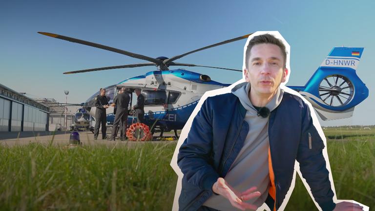Eric unterwegs mit Löschhubschrauber