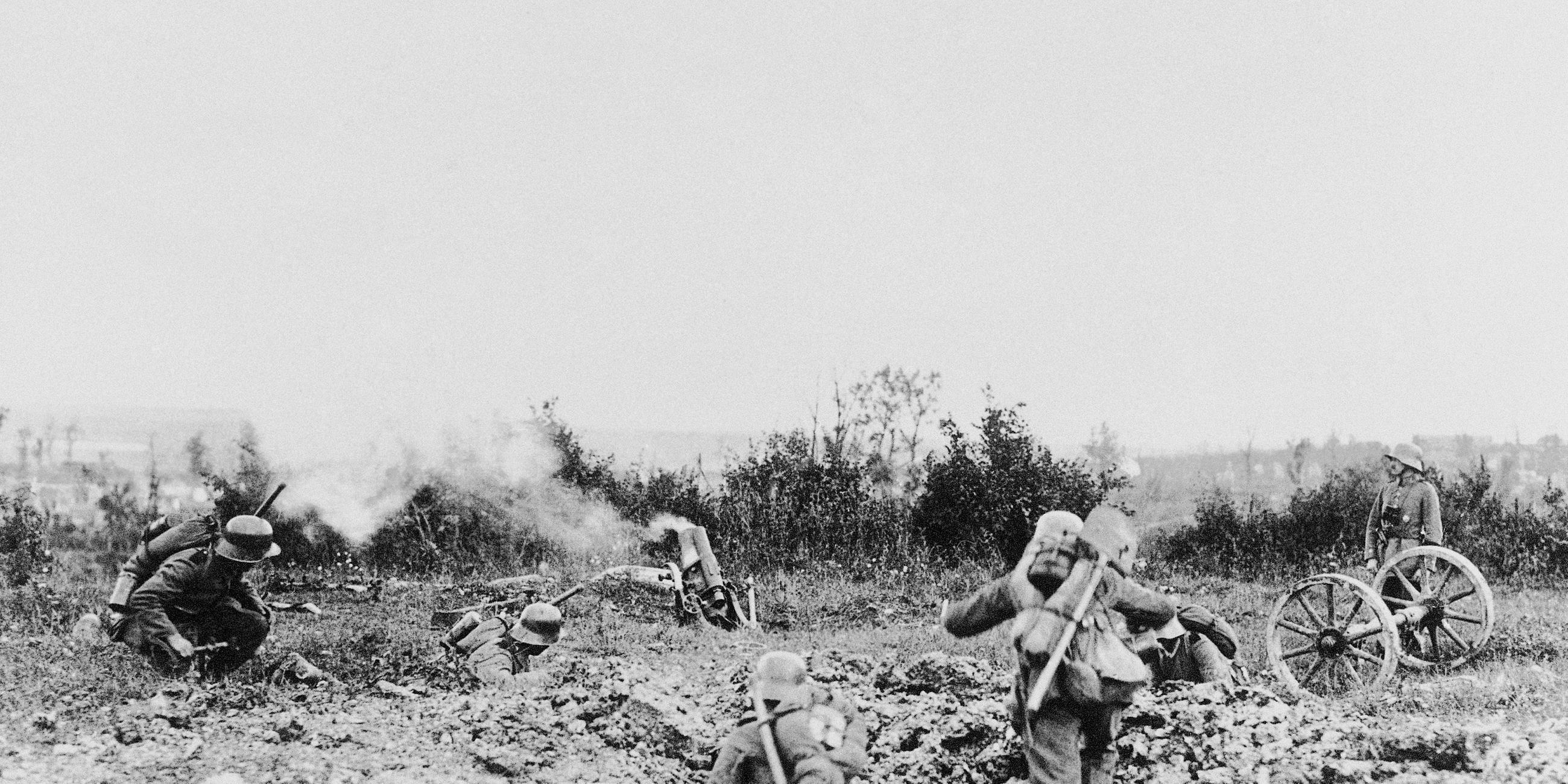 Erster Weltkrieg: Deutsche Truppen werden Minen
