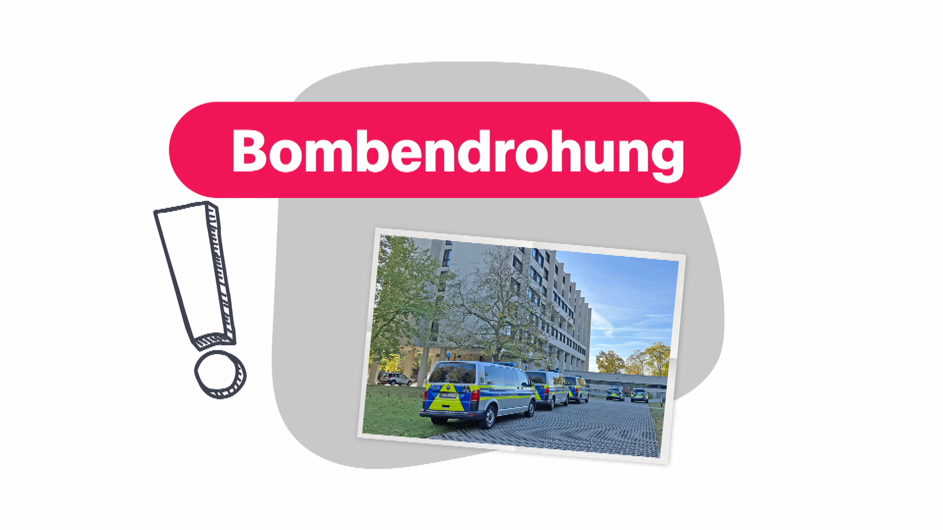 Grafik-Erklärstück Bombendrohung 
