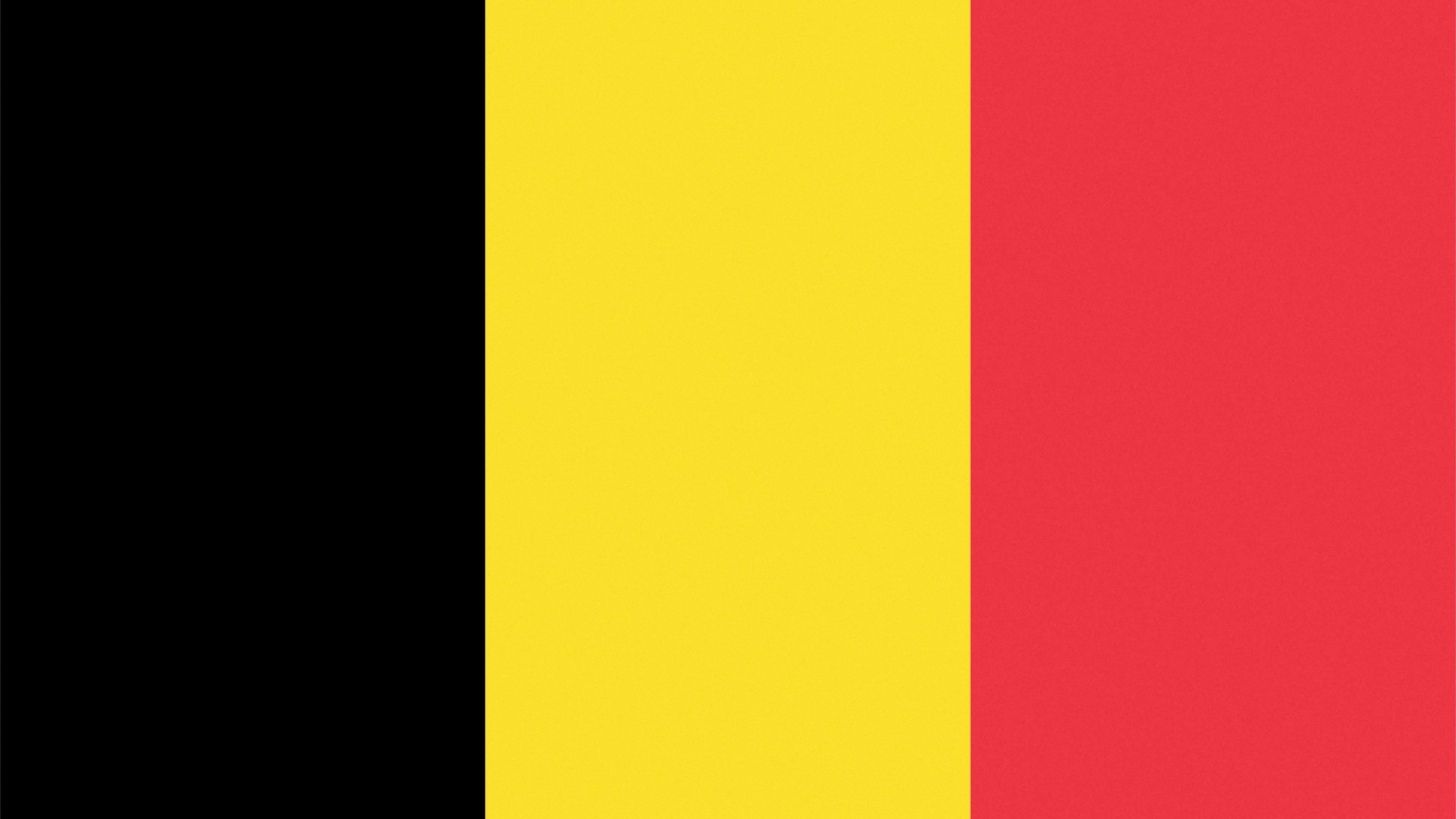 Flagge von Belgien mit drei Balken nebeneinander: schwarz, gelb, rot