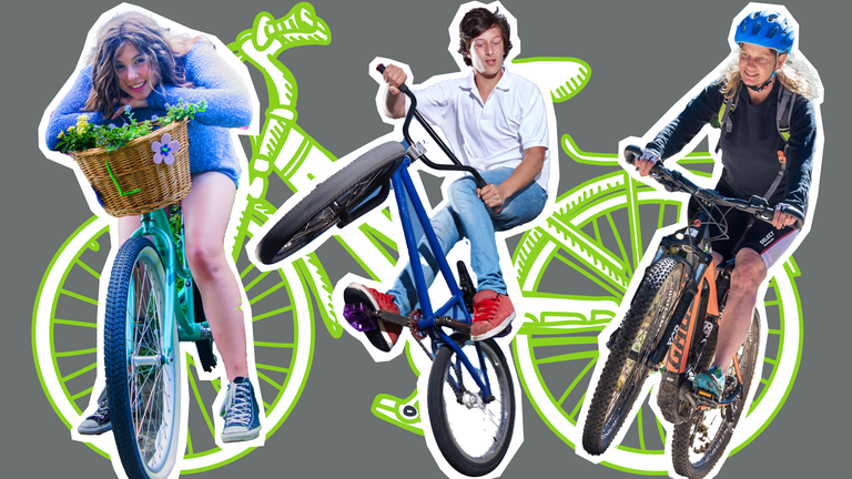 Drei Fahradfahrende Jugendliche