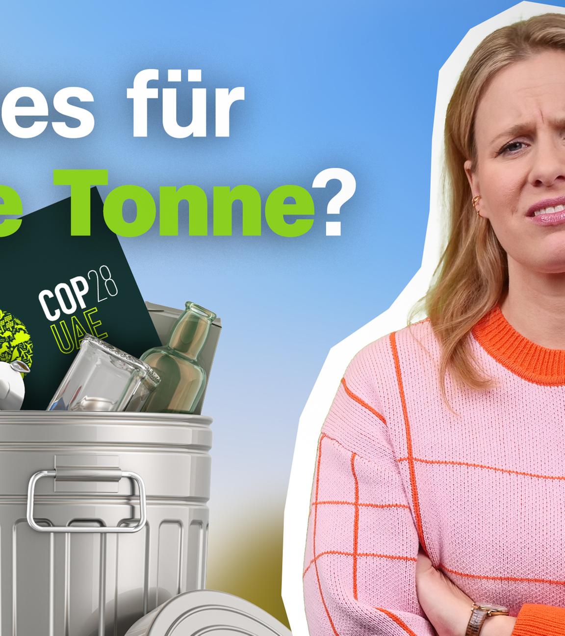 logo!-Linda neben einer Mülltonne