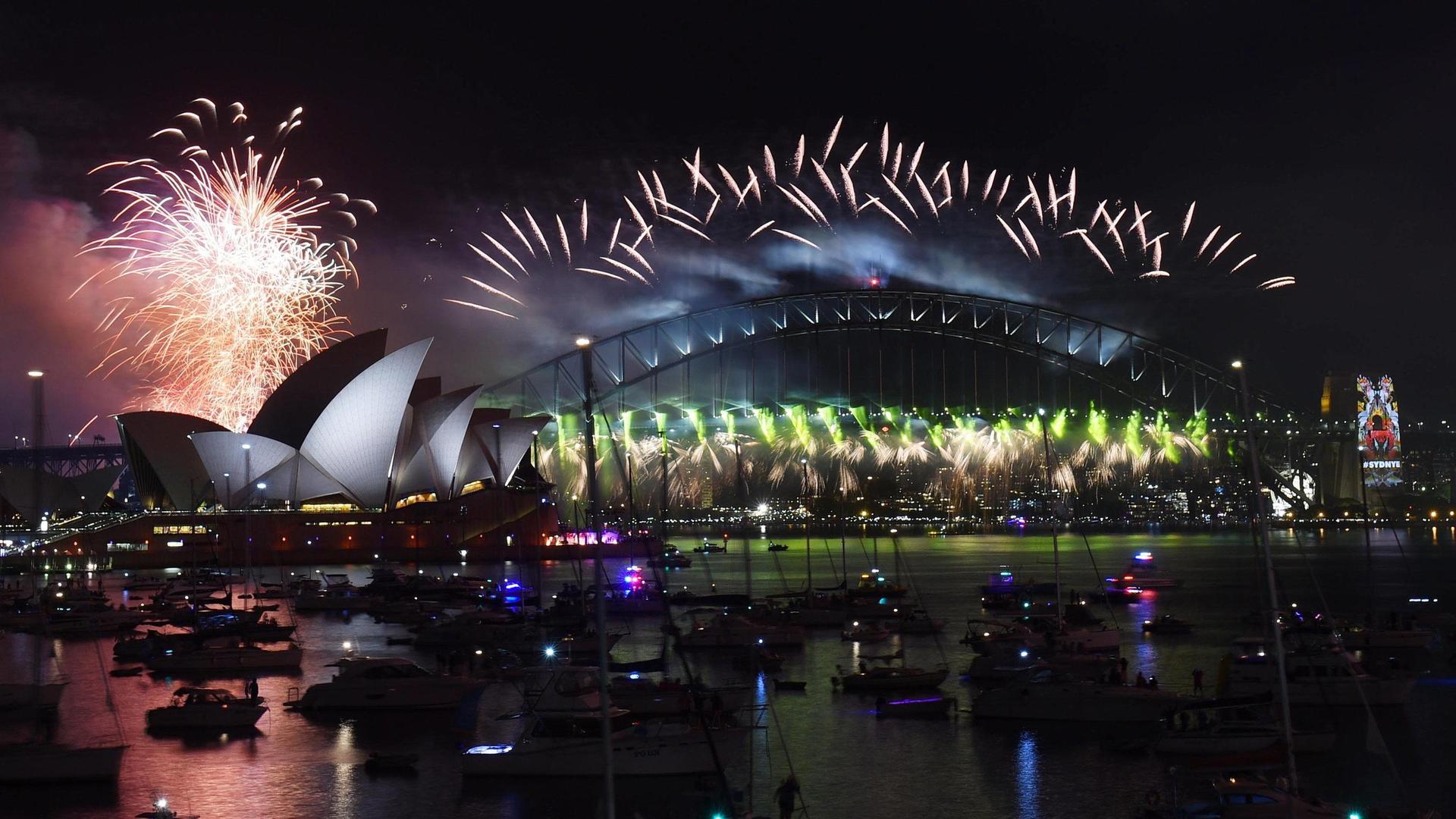 Silvesterfeuerwerk in Sydney 