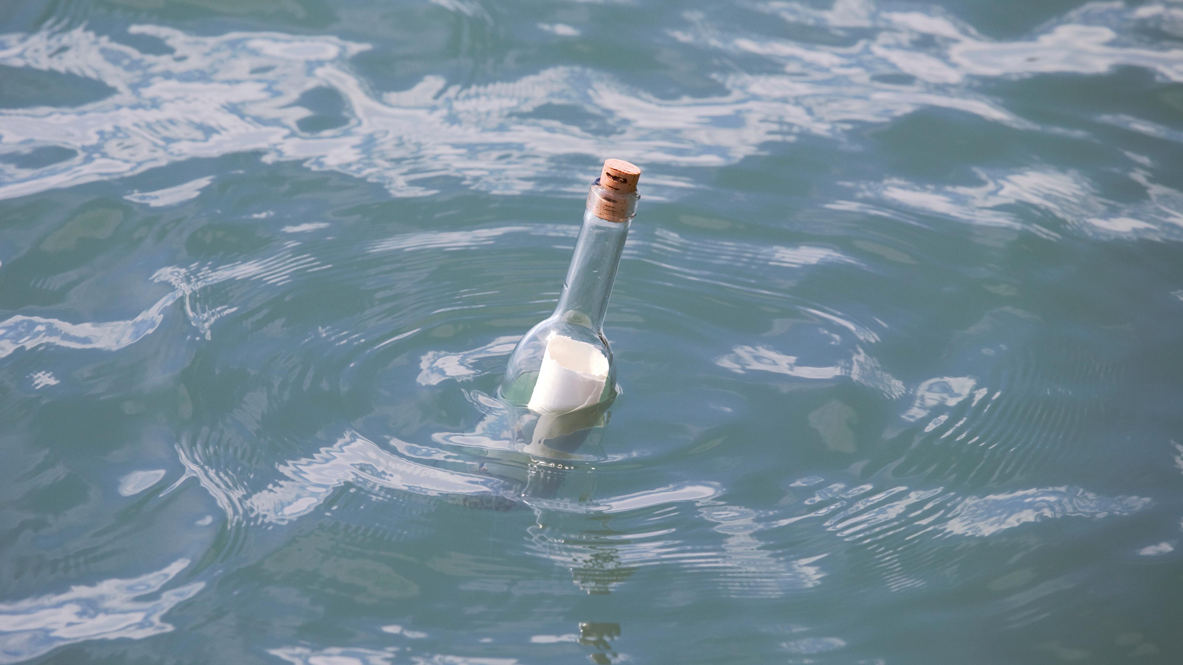 Eine Flaschenpost