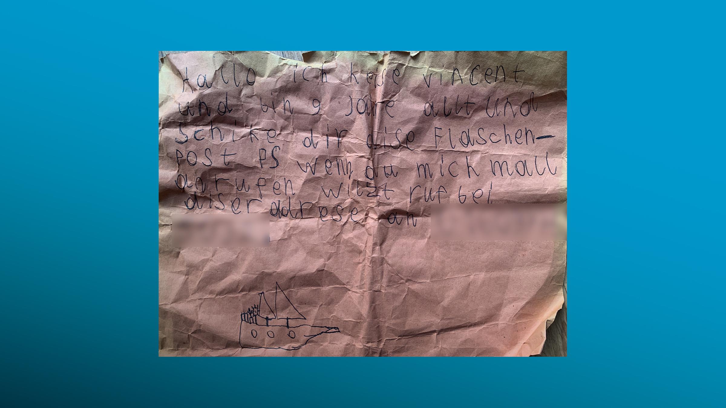Flaschenpost von Vincent