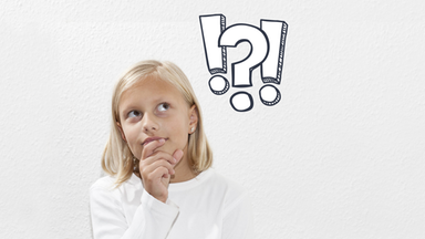 Kind mit Fragezeichen