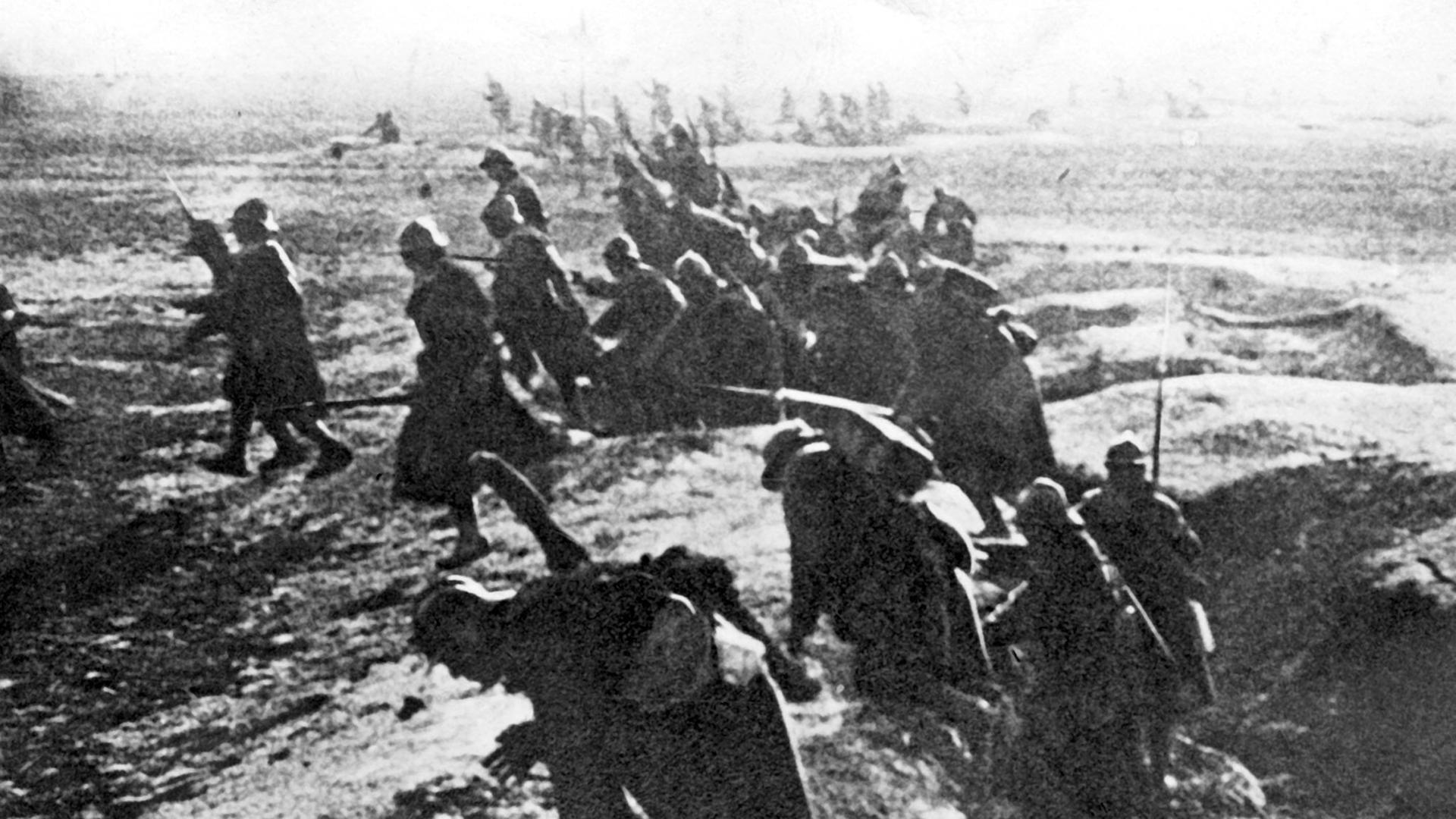 Soldaten in der Schlacht von Verdun