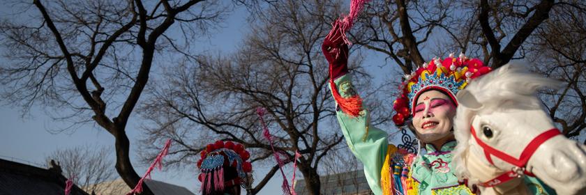 Das Chinesische Frühlingsfest in Bejing beginnt 