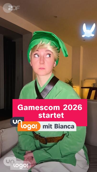 Bianca verkleidet. Text Gamescom 2026 startet.