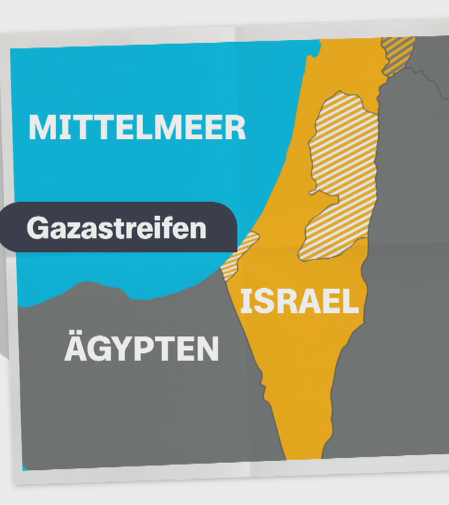 Gazastreifen - Karte -Grafik