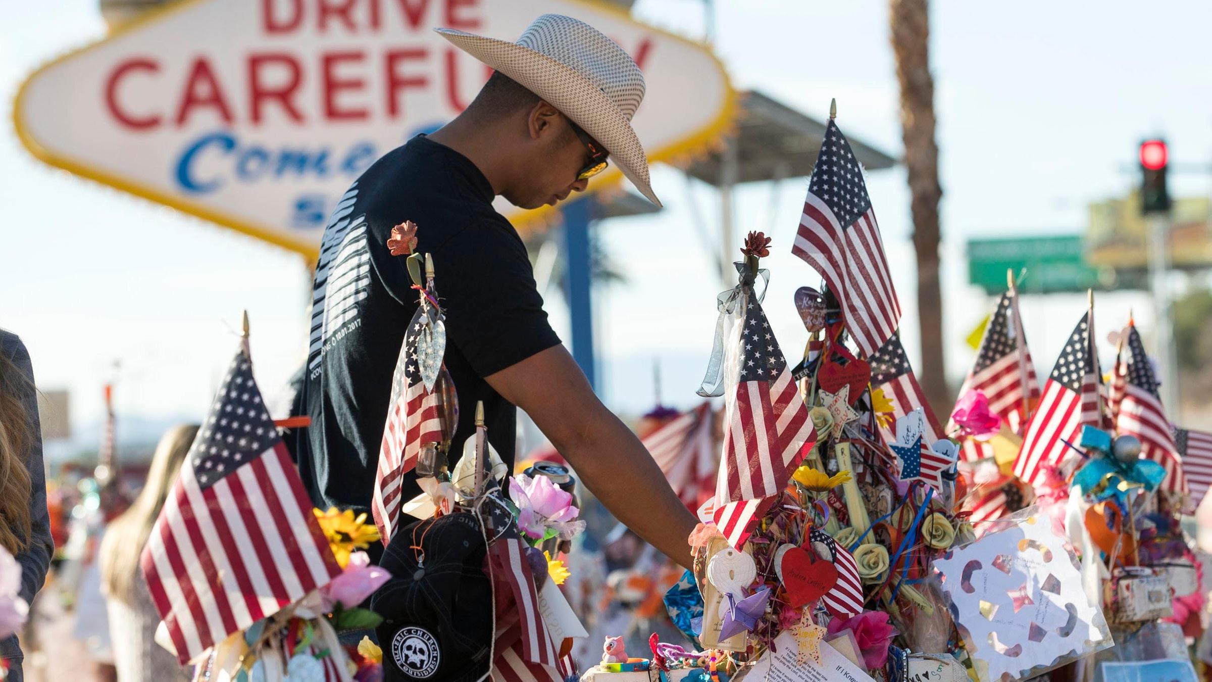 Gedenken an die Opfer des Amoklaufs in Las Vegas