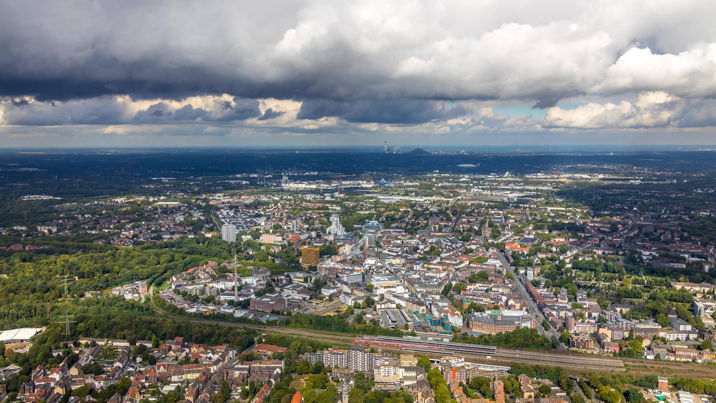 Blick auf Gelsenkirchen im Ruhrgebiet