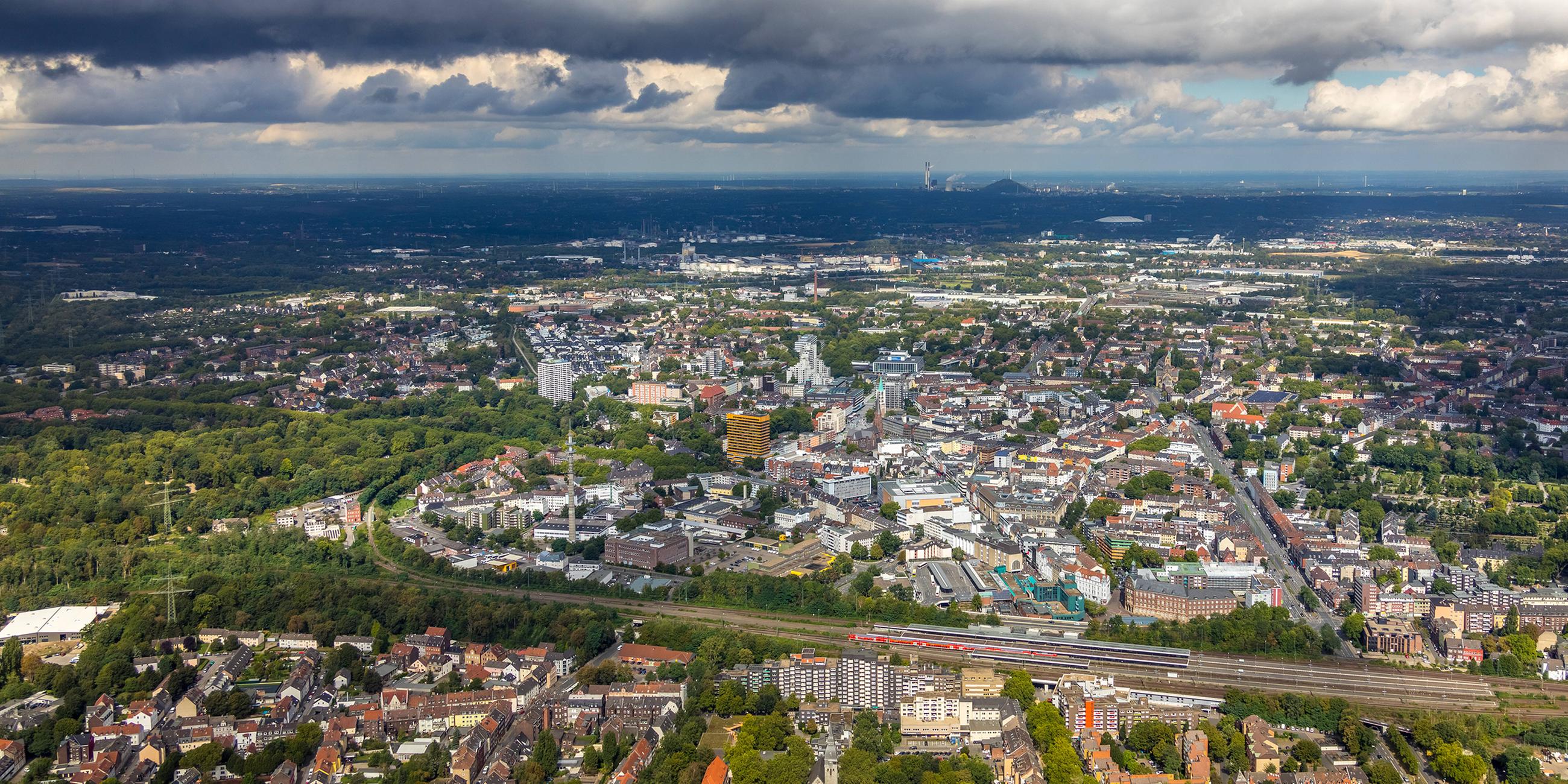 Blick auf Gelsenkirchen im Ruhrgebiet