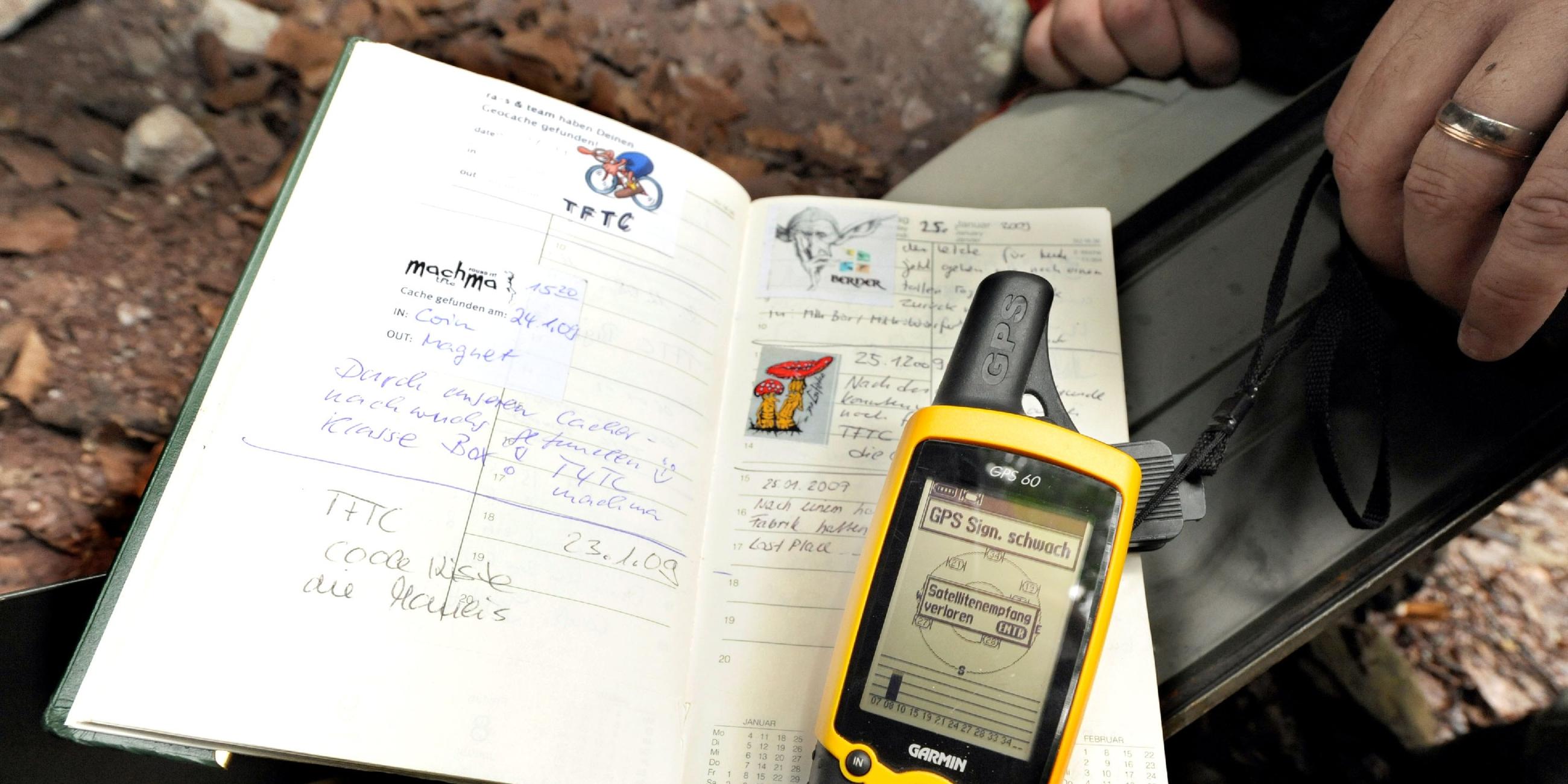 GPS-Gerät mit Logbuch