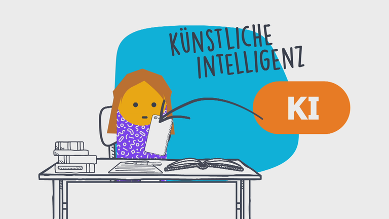 Grafik KI bei Hausaufgaben