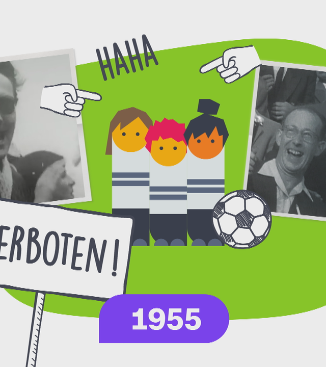 Grafik: Geschichte des Frauenfussballs 
