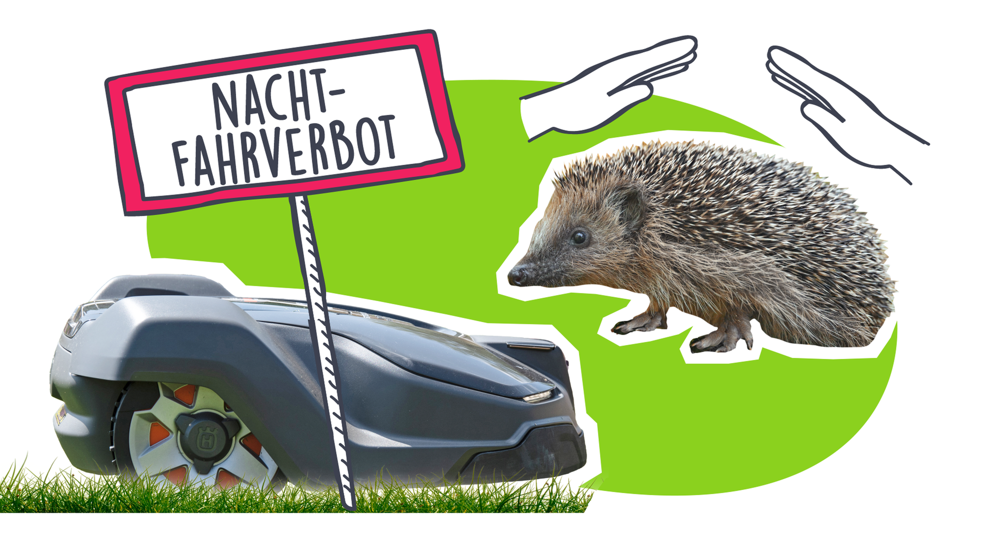 Grafik: Nachtverbot für Rasenmähroboter