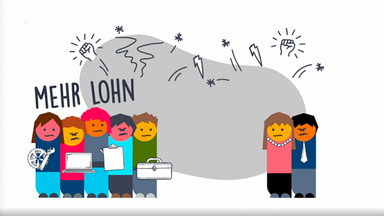 Grafik Angestellte streiken