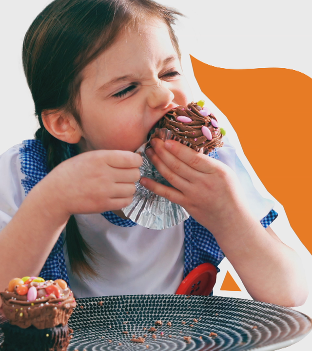 Grafik: Mit Süßigkeiten überfressen