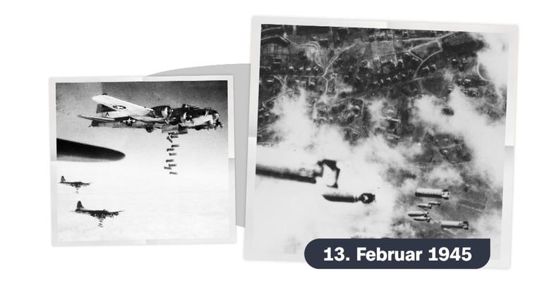 Grafik Zerstörung Dresden