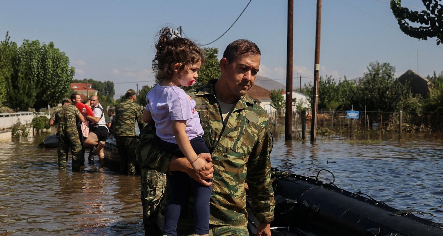 Aftermath of storm "Daniel", in central Greece