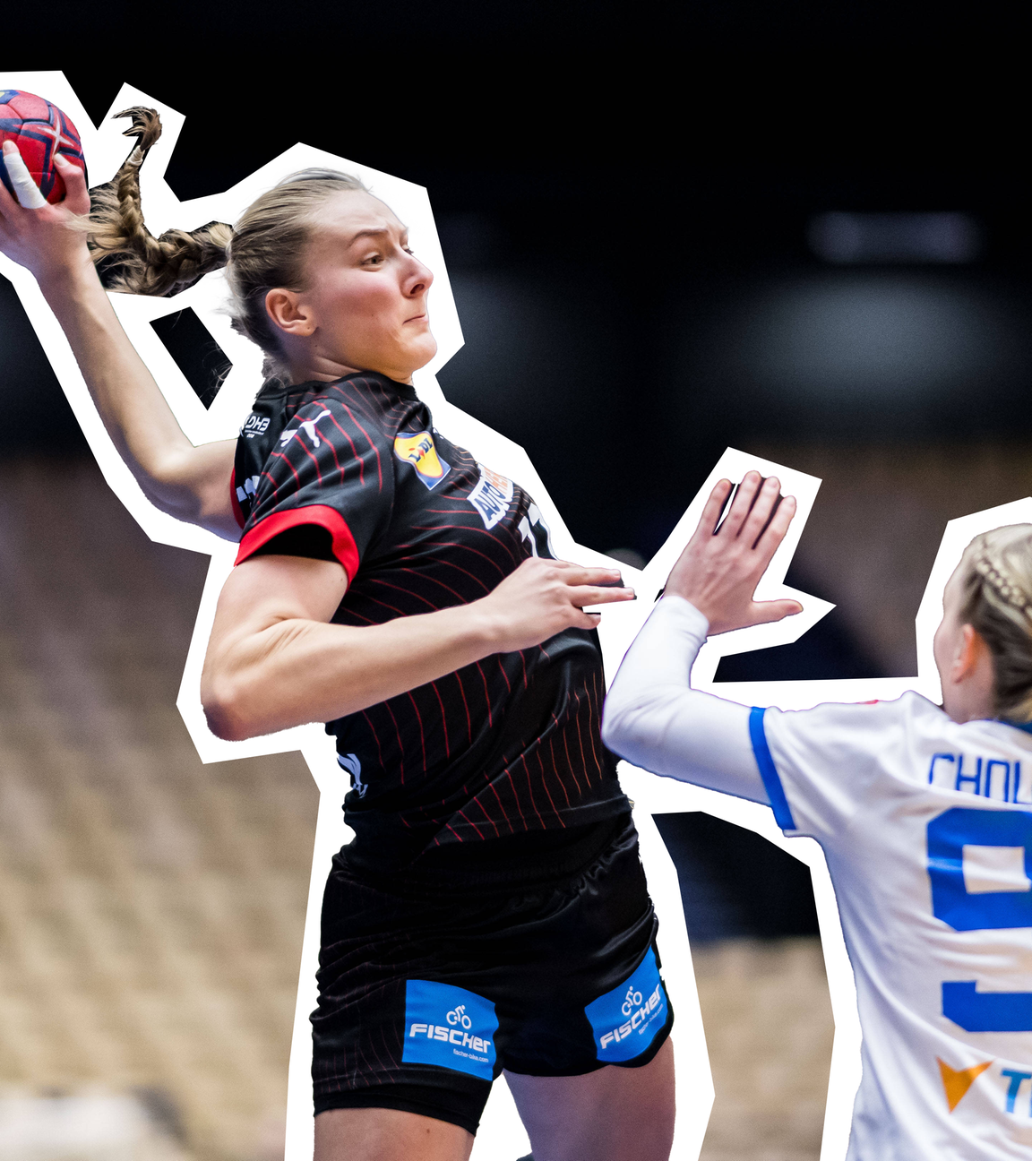 Viola Leuchter aus Deutschland während des Handballspiels zwischen Deutschland und der Tschechischen Republik bei der IHF Frauen-Weltmeisterschaft am 15.12.2023.