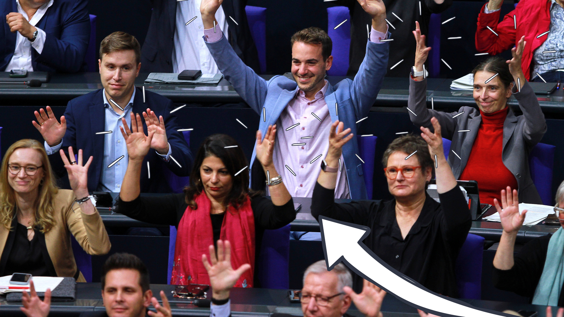 Applaus für gehörlose Abgeordnete