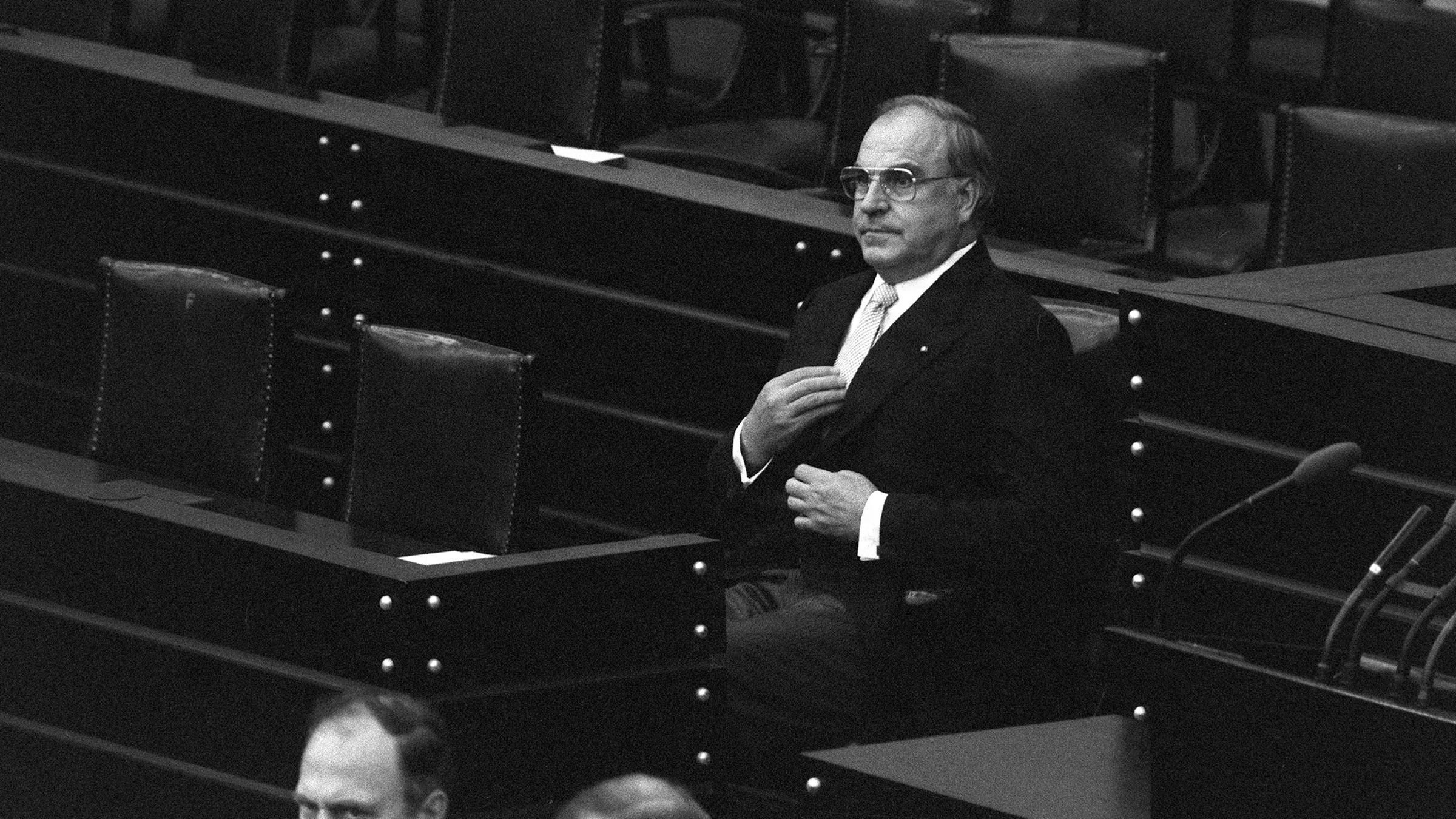 Helmut Kohl im Bonner Bundestag.