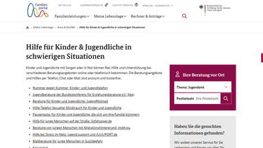 Familienportal des Familienmisteriums
