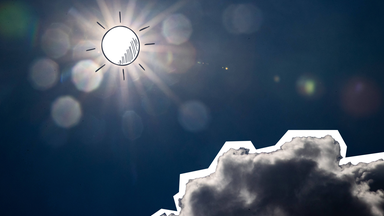 Sonne am blauen Himmel