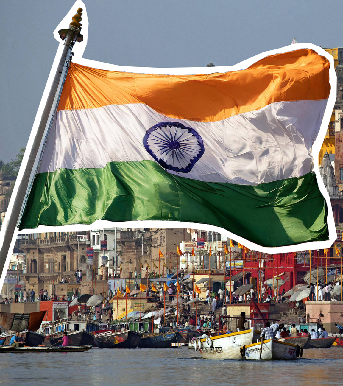 Indien und indische Flagge