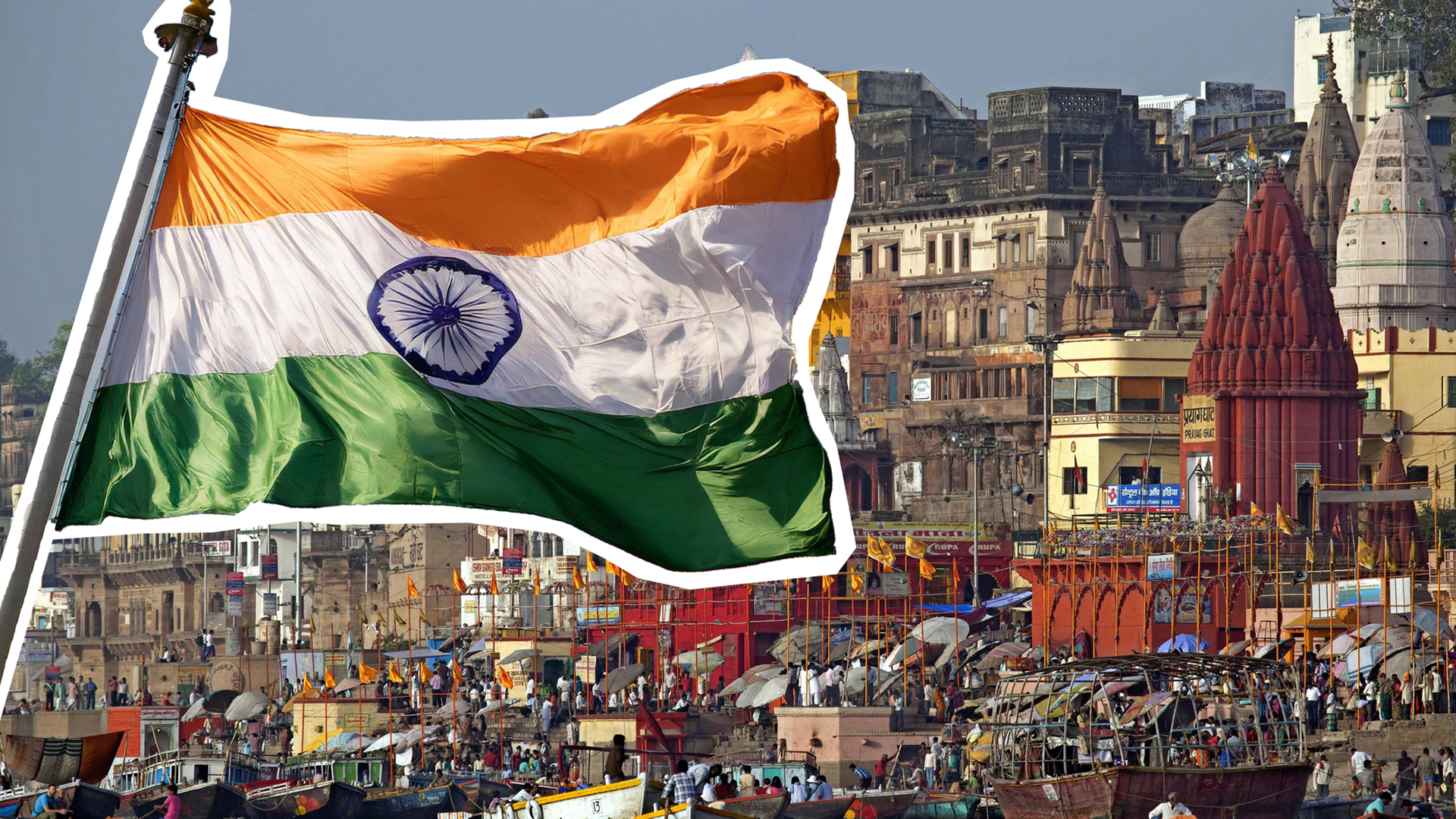 Indien und indische Flagge