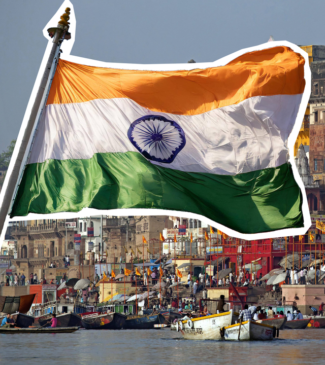 Indien und indische Flagge