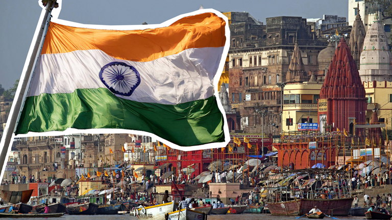 Indien und indische Flagge